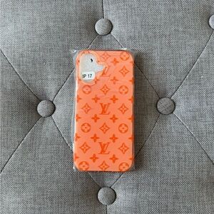 Vibrant Orange Monogram 17 Phone Case